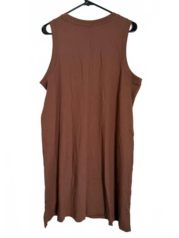 Old Navy Women's Shift Dress Size XL Extra Large Brown Sleeveless Minimalist - Image 2