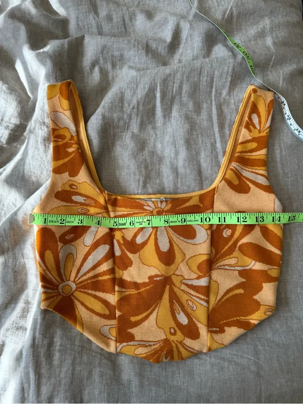 NWT Zara Butter Yellow Cropped Corset Top - Image 6