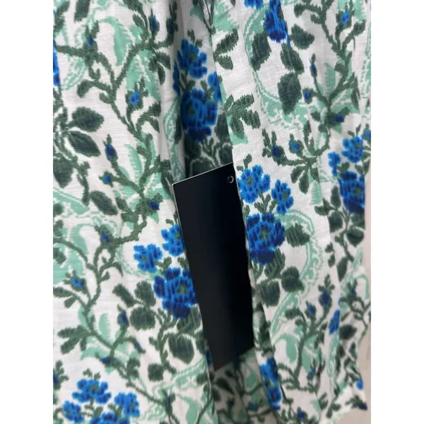 Tuckernuck Cerulean Vine Cotton Linen Palmerston Dress Women's XS New - Image 4