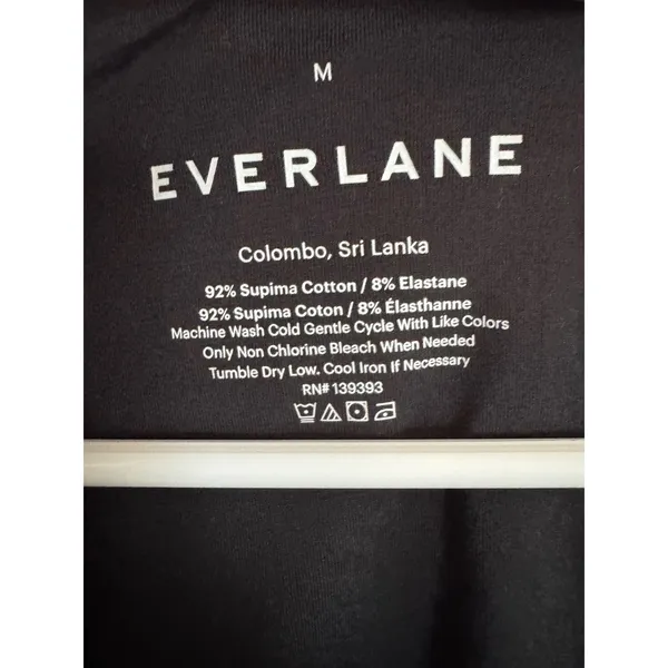 Everlane black supima cotton long sleeve bodysuit‎ size medium - Image 6