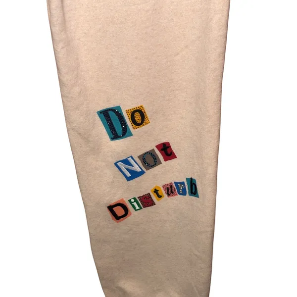 Vintage Havana Sweatpants S‎ Oatmeal Graphic Streetwear Joggers Y2K Patches - Image 10