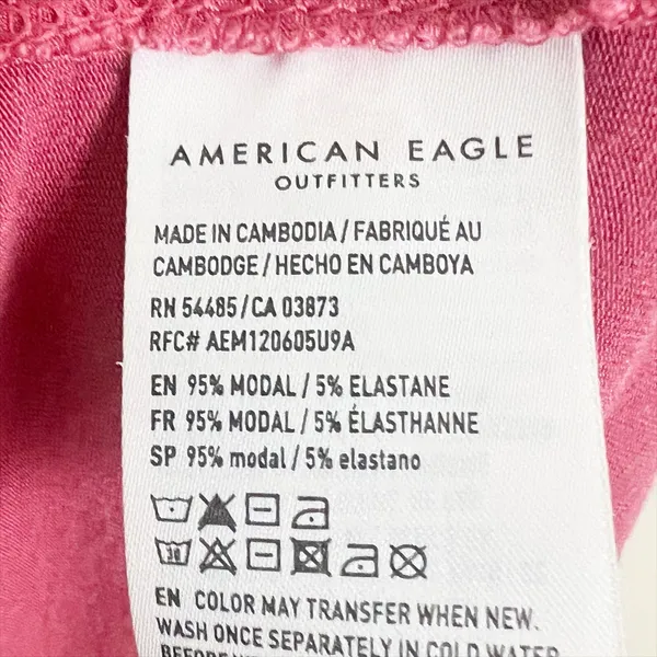 🔥 American Eagle Soft & Sexy Short Sleeve Tee T-Shirt Pink/Coral Size Small - Image 5