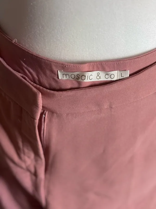 Mosaic & Co. Pink Blush Wide-Leg Dress Pants – Size L - Image 2