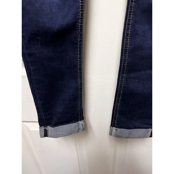 Wax Jean Size 1 Womens Juniors Blue Denim Skinny Stretch‎ Distressed Cuff - Image 3