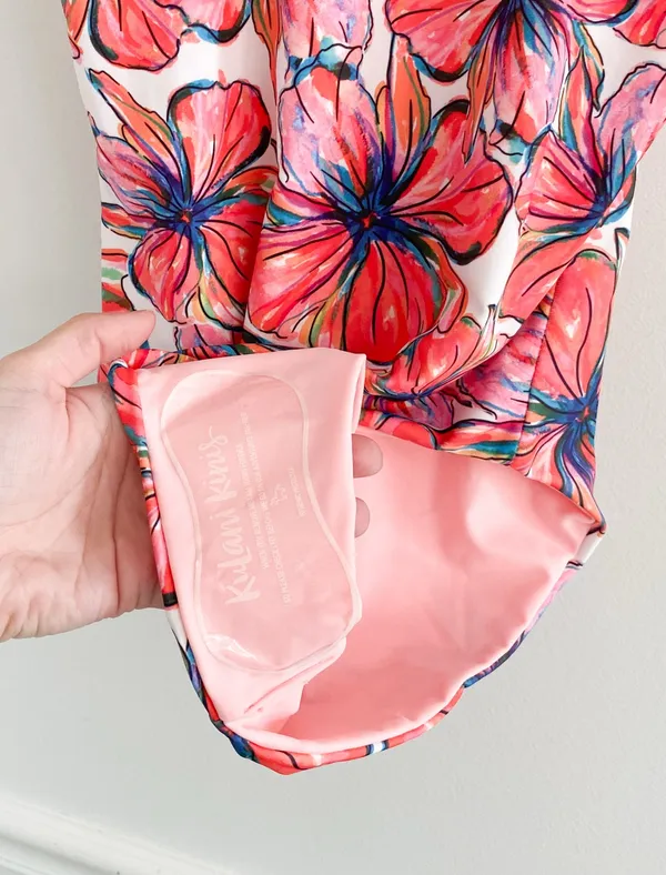 Kulani Kinis Hibiscus Floral Plunge One Piece Swimsuit Tropical - Image 4