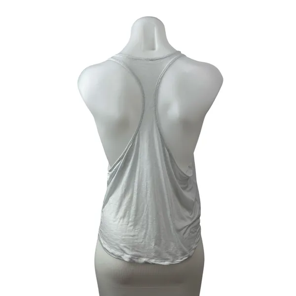 Alo Yoga White Scoop Neck Sleeveless Sports Athletic Activewear Tank Top Sz S/M - Image 4