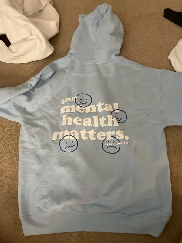 HeyYou Project Hoodie Blue Size M - Image 2