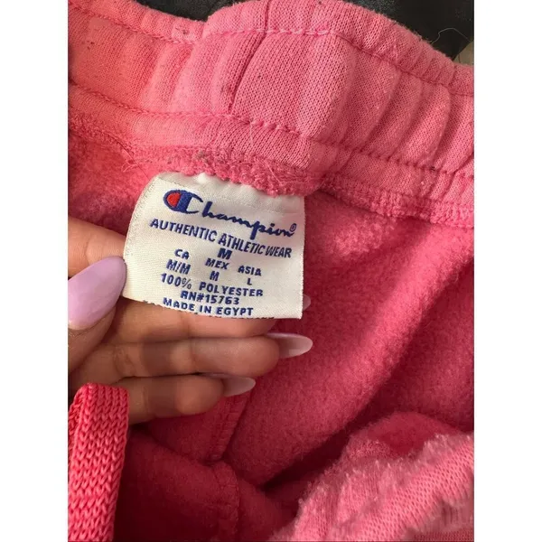 Champion Pink Fleece Jogger Sweatpants Women's Medium - Image 4