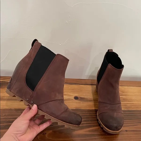 Sorel Lea Wedge Ankle Boots In Redwood/Black Women’s Size 10 - Image 2