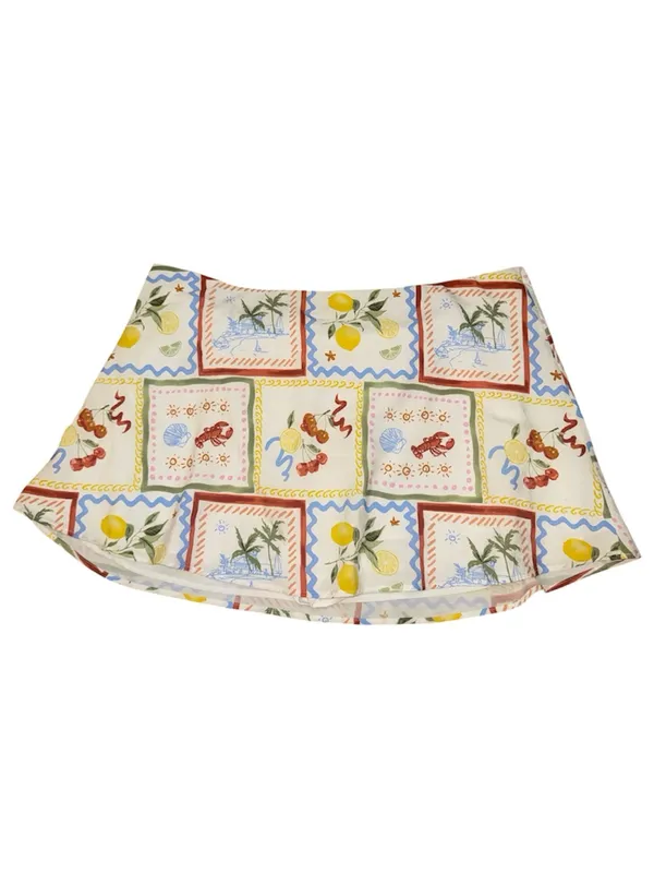 Abercrombie & Fitch The A&F Sienna Mini Skort NWT women’s size XXL tile print - Image 3