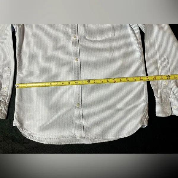 Brandy Melville Shirt Women’s One Size Striped Button Up Top Light Blue - Image 3