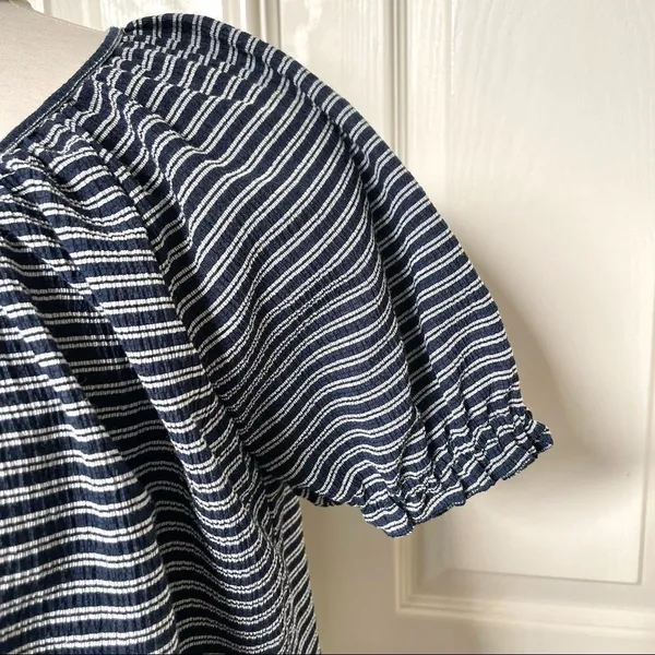 Madewell Texture and Thread striped peasant top - Image 7