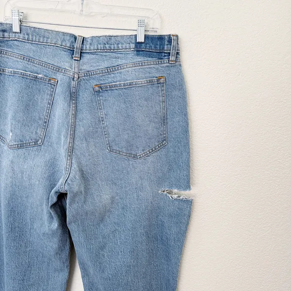 [Abercrombie & Fitch] The Baggy Mid Rise Jeans Side Slit Cuts NWT Sz 32 Long 14L - Image 10