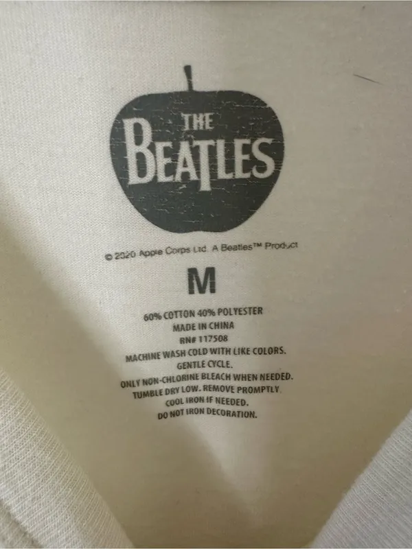 The Beatles White 'Let It Be' Multicolor Photo Grid Tee - Image 3