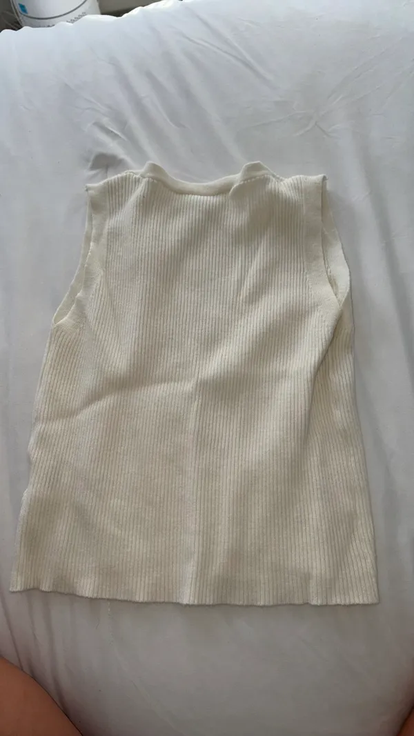 Creme sweater top White - Image 2