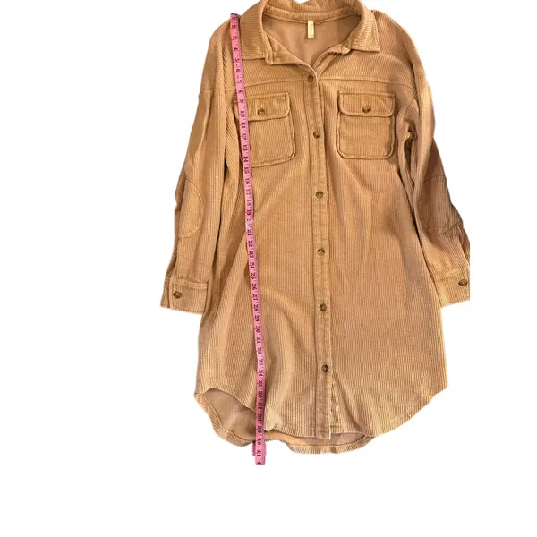 Anthropologie Pilcro Duster Shacket in Taupe Size‎ Small - Image 3