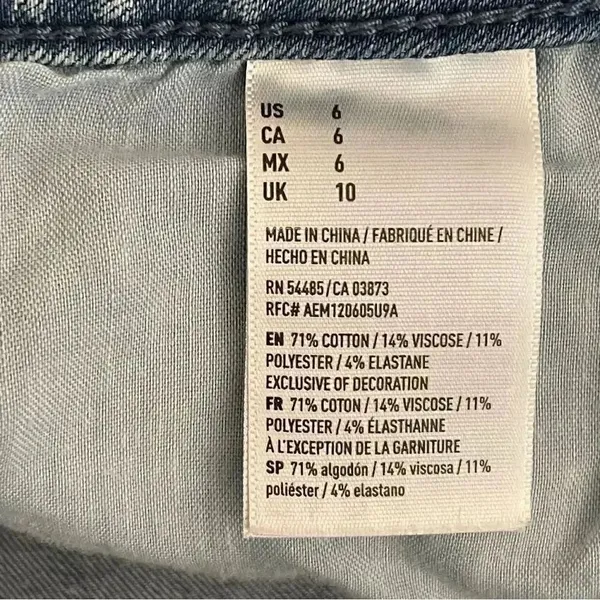 American Eagle 360 Super Stretch Bluet High Rise Short Womens Jeans SZ 6 - Image 4