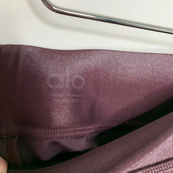 Alo yoga High-Waist Cinched Legging Oxblood Shine Purple Womens Large - Image 6