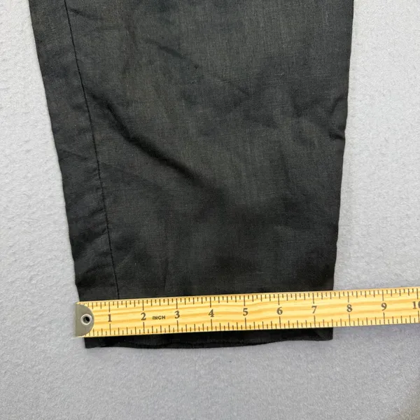 Quince Black 100% European Linen Elastic Waist Wide Leg Cropped Pants Small - Image 7