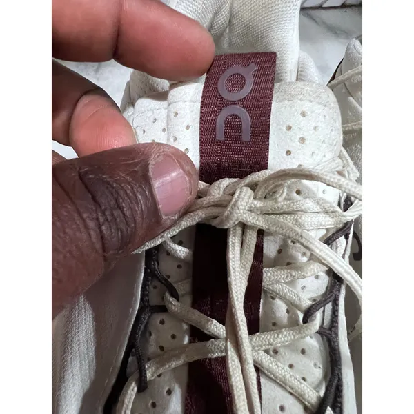 On Cloudnova Women’s Size 10.5 White Burgundy CloudTec Lifestyle Running Shoes - Image 11
