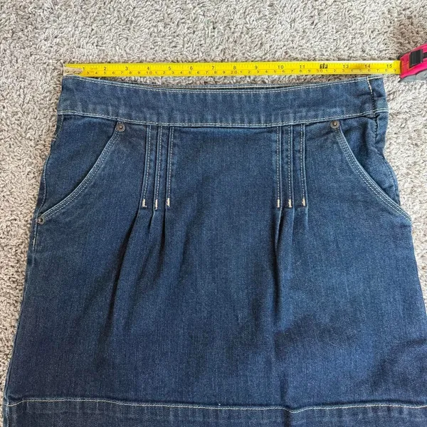 Y2K ELLE dark wash denim mini skirt - Image 7