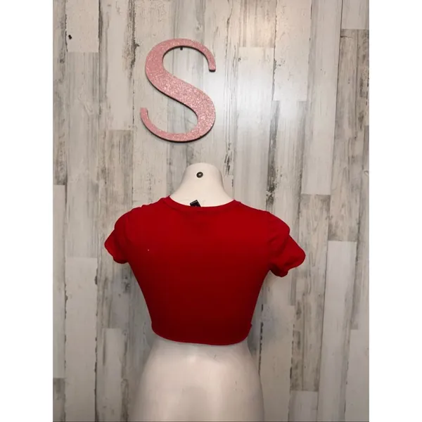 Windsor Hustle Squad Red Cutout Crop Top Size S - Image 6