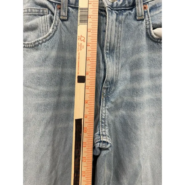 Zara Super Wide Leg Jeans Women 6 Casual Everyday Wear Partywear Denim Light - Image 5