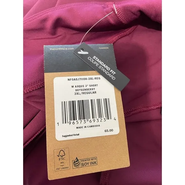 NEW The North Face Size 3XL Shorts Purple Athletic - Image 7