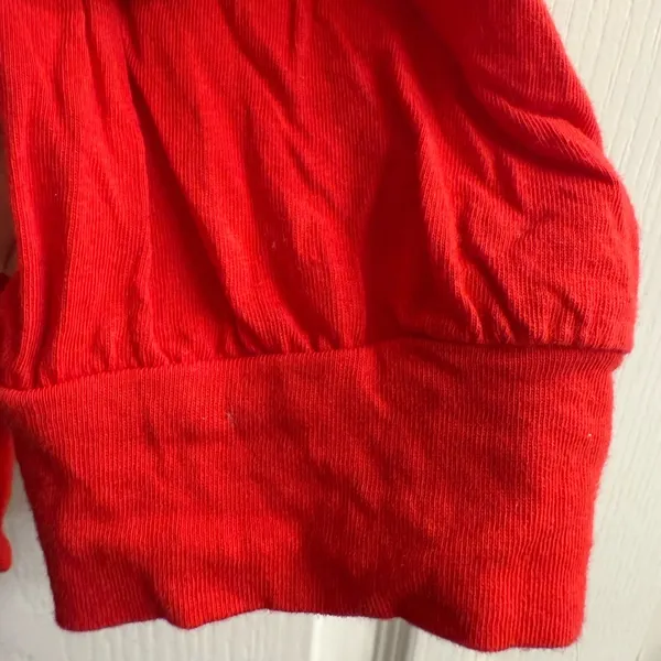 Chic Soul Red Valentines Sequin Curved Hem Slouchy Dolman Tunic - size 1x - Image 3