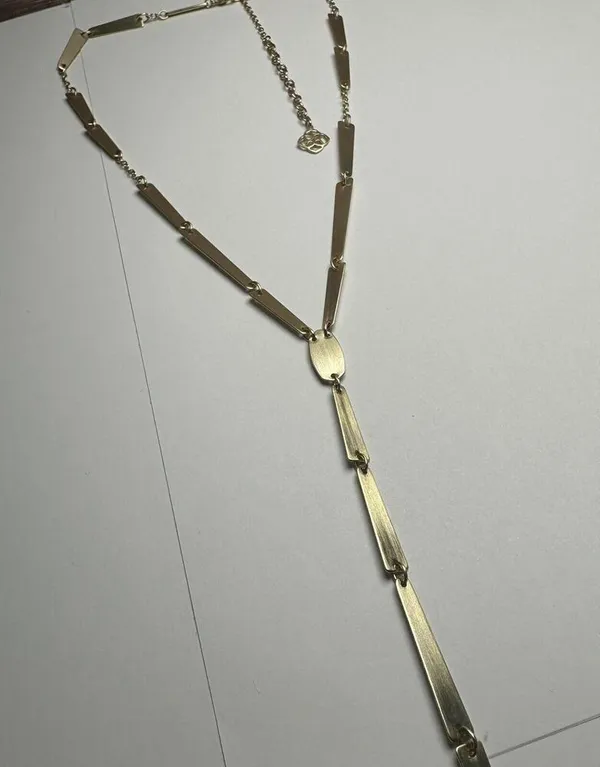 Kendra Scott Gail Y Drop Lariat Necklace Gold Tone - Image 10
