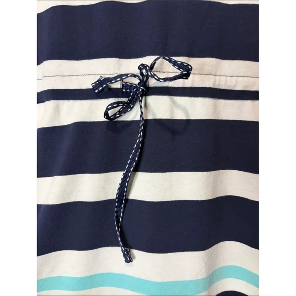 Exist Nautical Striped Drop Waist Anchor Detail Mini Dress Pockets Cap Sleeves L - Image 6