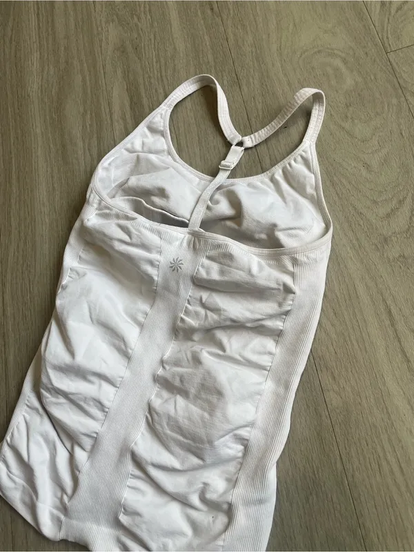 Athleta White Racerback Tank Top - Image 2