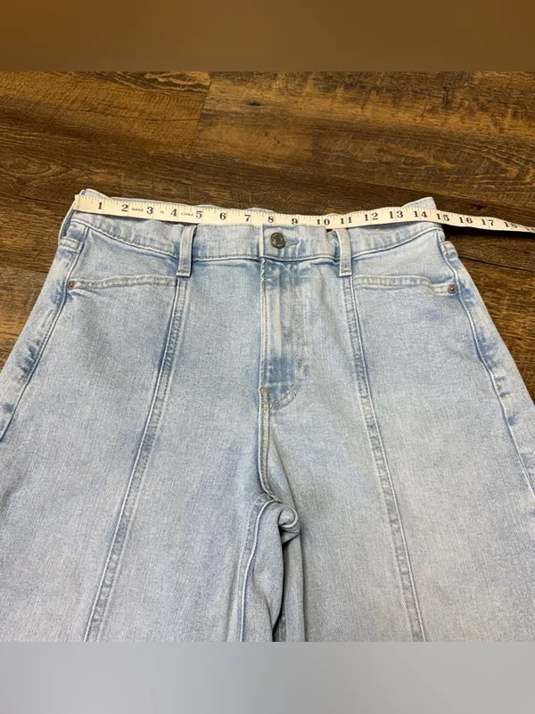 Gap Stride High Rise Wide Leg Jeans Women's 29/8 Light Indigo - Image 3