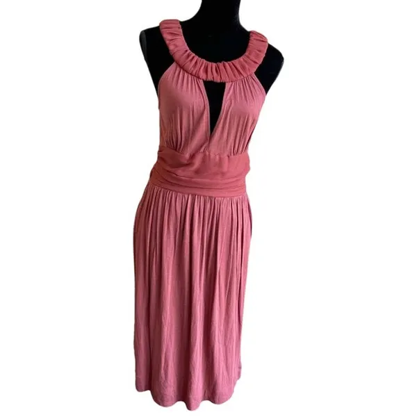 To the Max!‎ Womens Dress Size Small Rust Open Front Halter Knit Pockets NEW - Image 2