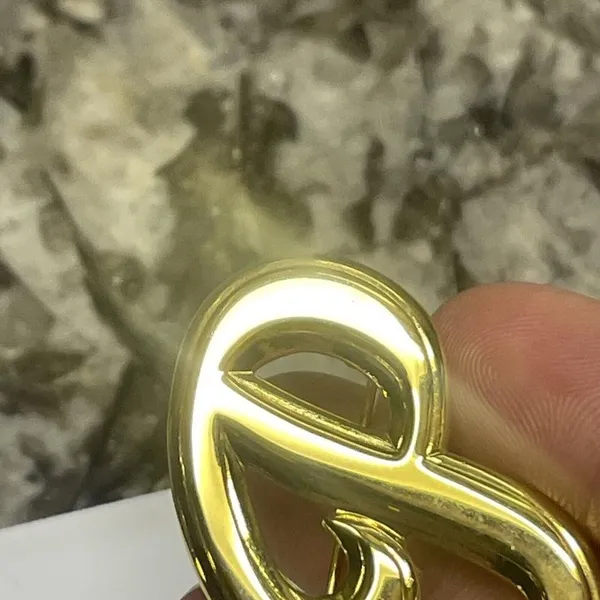 Lot Of 2 Vintage - Modern Gold Tone Brooch Pins Letter / Initial P - Image 11
