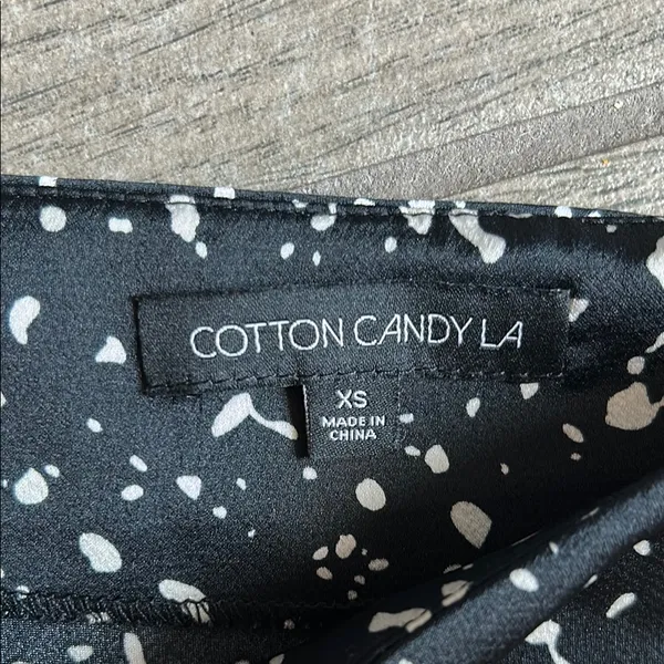 Cotton Candy Black and White Midi A-Line Skirt - Image 2