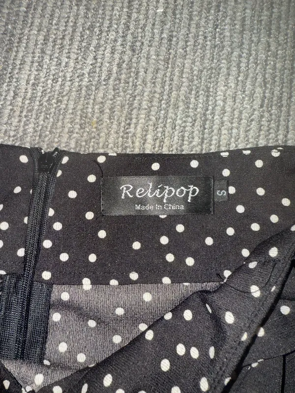 Relipop Black and white polka-dot wrap mini skirt - Image 2