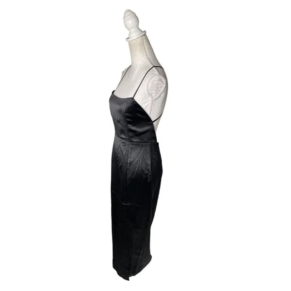 Bardot Hallie Cross Back Midi Dress Black Womens Size Medium - Image 8