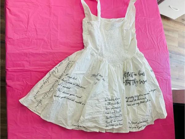 Princess Polly White Sweetheart Mini Dress with Script Detail - Image 9