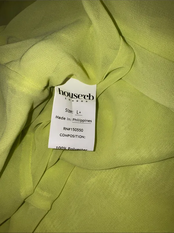 NWOT House of CB Pixie Lime Green Ruffle Maxi Dress sz XL L+ - Image 9