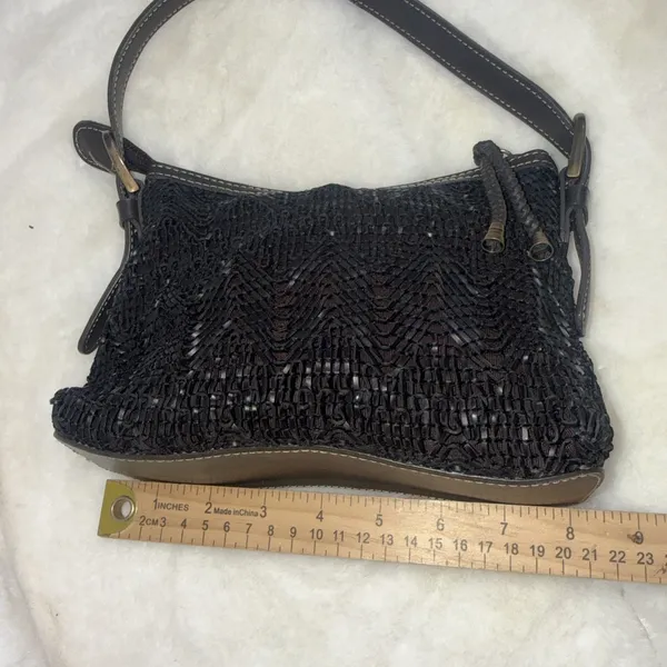Vintage Y2K Nine West Boho Brown Rustic Fairy Festival Hippie Shoulder Bag Purse - Image 11