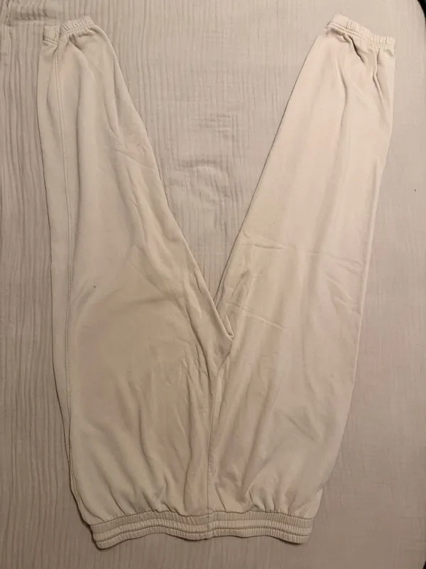 H&M Cream Joggers Sweatpants L - Image 2