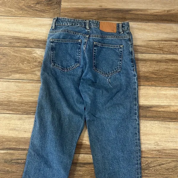 Zara blue straight denim jeans - Image 5
