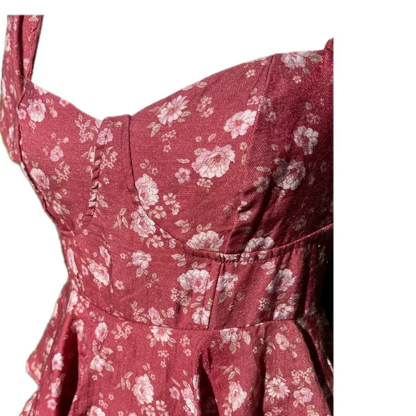 Altar'd State Brynn Floral Tiered Dress Size Medium Nwot - Image 6