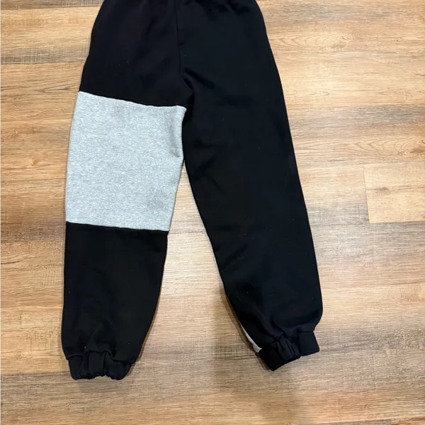 Princess Polly Black & Gray Colorblock Joggers with Monster Truck Panels size 0 - Image 3