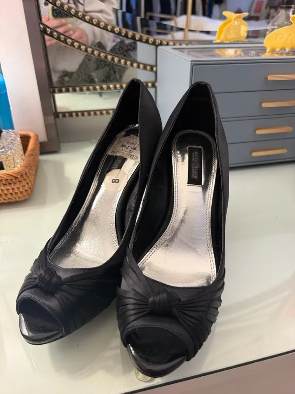 White House Black Market Satin Heels - Image 2