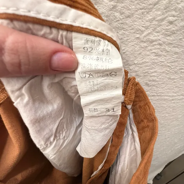 NWT Vintage Tan Corduroy Pants - Size 31 - Image 7
