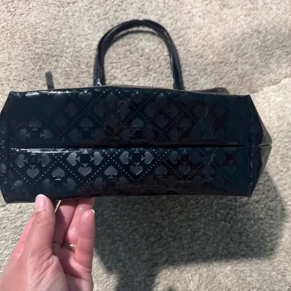 Kate Spade Elegant Black Patent Leather Tote Bag - Image 2