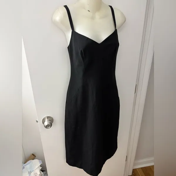 90s bcbg midi dress Black Size 4 - Image 2