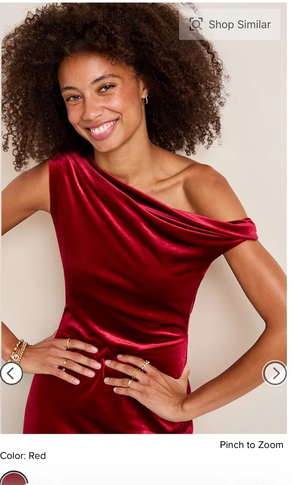 Red Velvet Dress Francesca's - Image 3